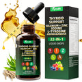Thyroid Support for Women & Men with Iodine, Selenium, L-Tyrosine, Vitamin B, Zinc, Ashwagandha, Turmeric, Natural Herbal Supports Body Immune & Thyroid Balance Supplement Liquid Drops, 120 ML
